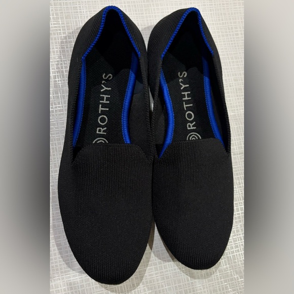 Rothy’s Sz 7.5 Black Washable Pointed Toe Ballerina Flats - Picture 7 of 11